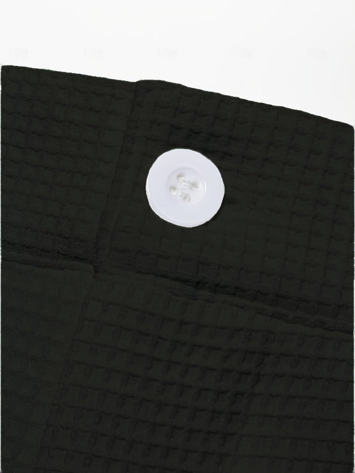Pantalon habillé plissé pour homme, en maille gaufrée et coupe ajustée