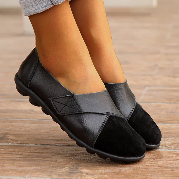 Women's Leather Loafers Walking Shoes