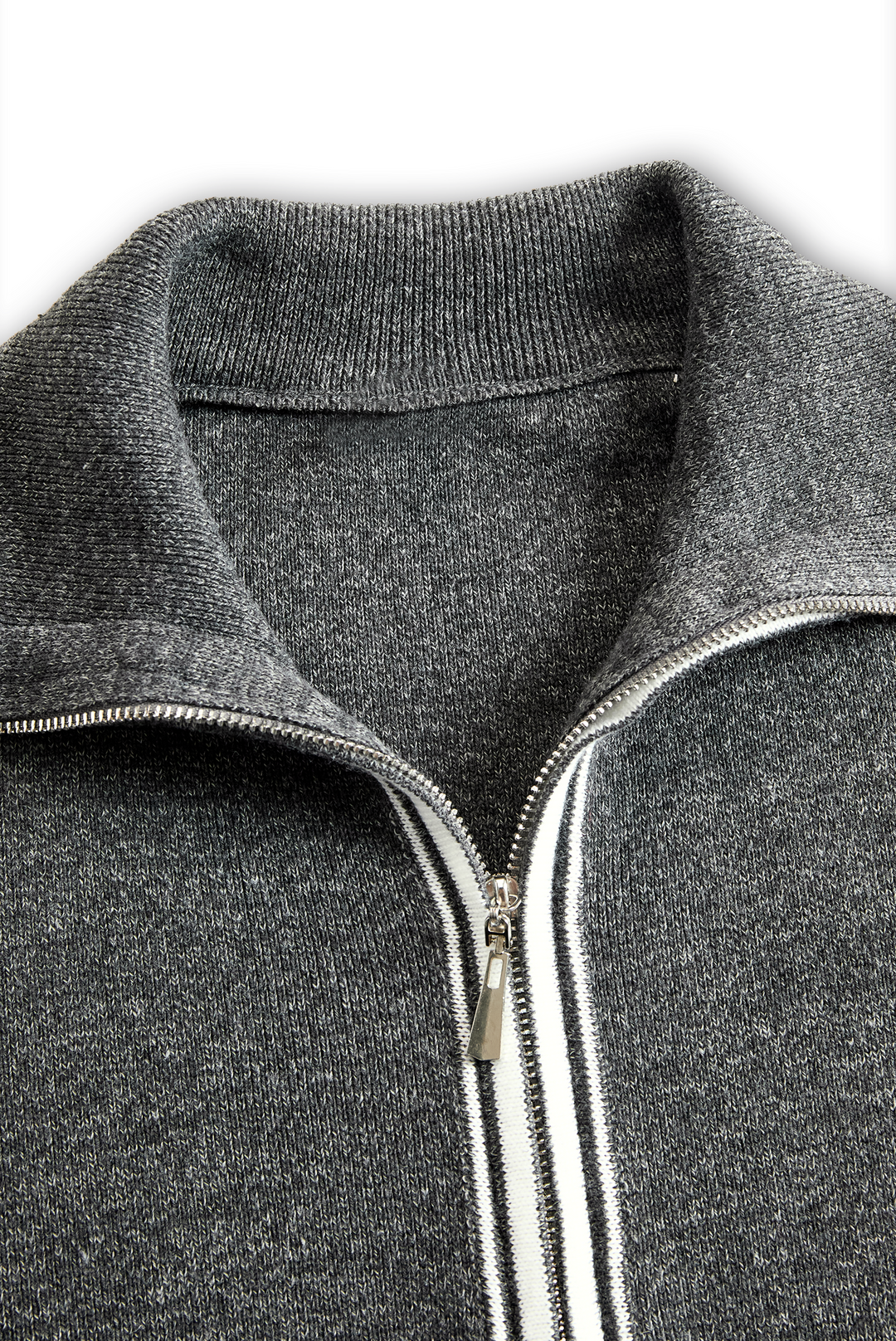Robe-pull mini en maille pour femme à manches ballon et demi-zip