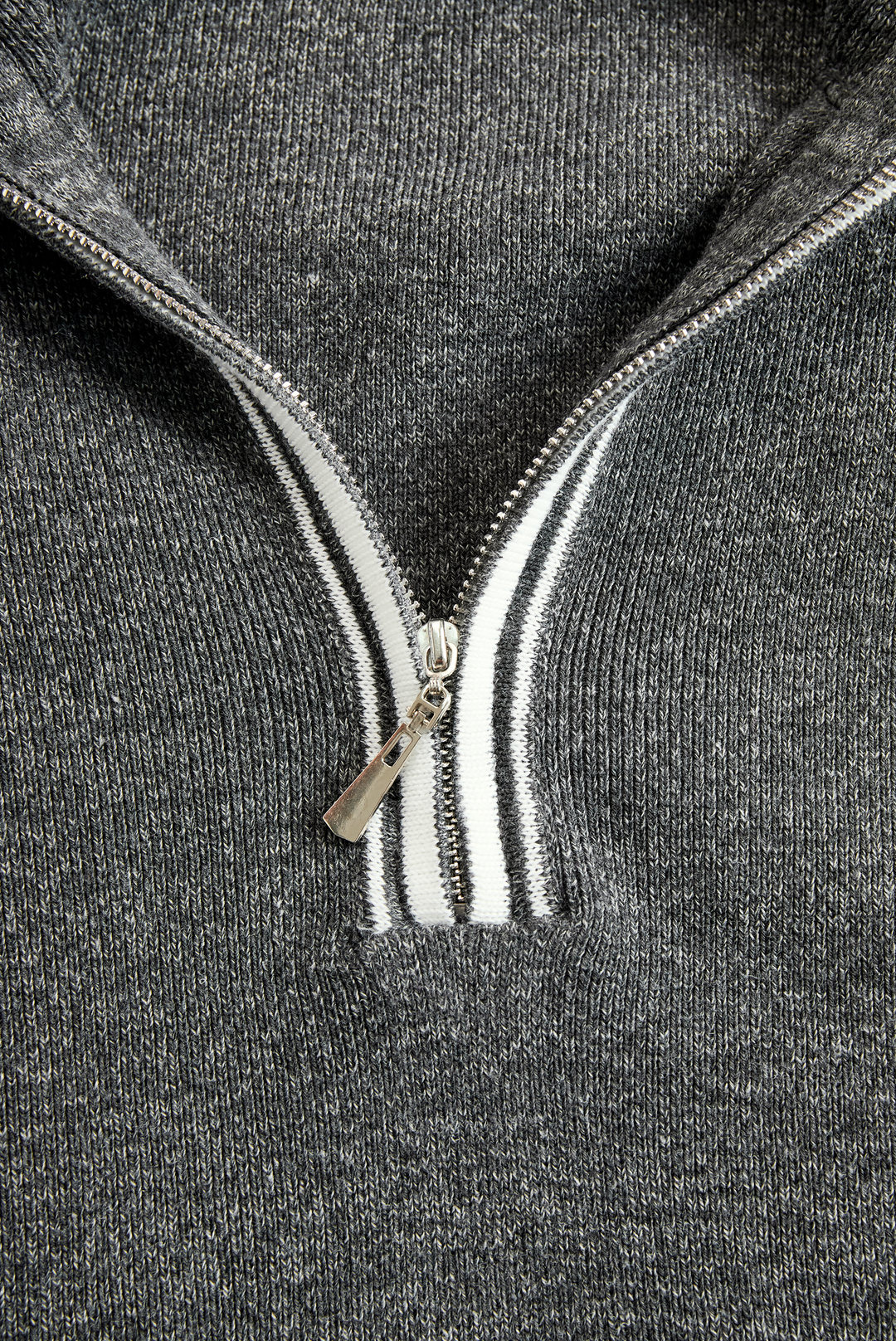 Robe-pull mini en maille pour femme à manches ballon et demi-zip