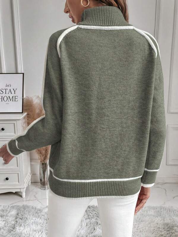 Women's Sweater Turtleneck Wool Knit Pullover