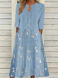 Women's Knit Round-Neck Pocket Co-Ord Set