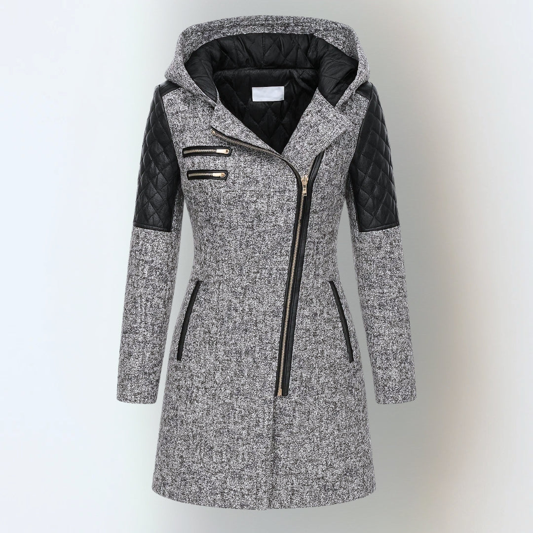 Women’s Asymmetric Zip Hooded Fleece Jacket