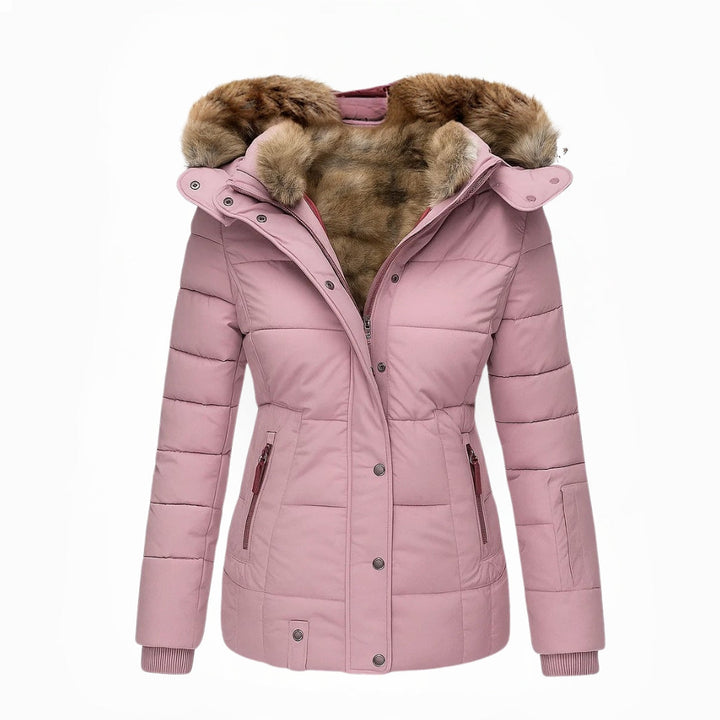 Women's Fleece Hooded Puffer Parka Jacket