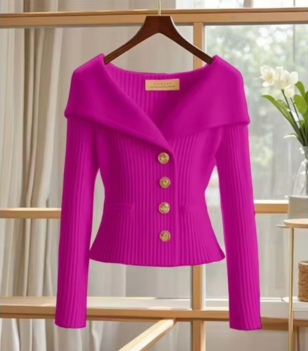Women's Knit Shawl Collar Cardigan Sweater