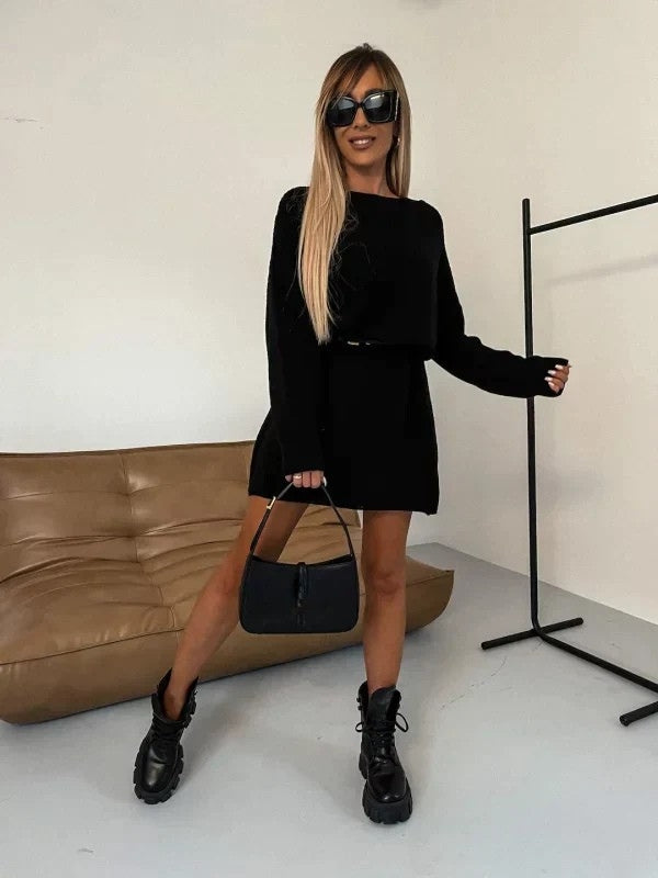Women’s Oversized Merino Wool Tunic Sweater Dress