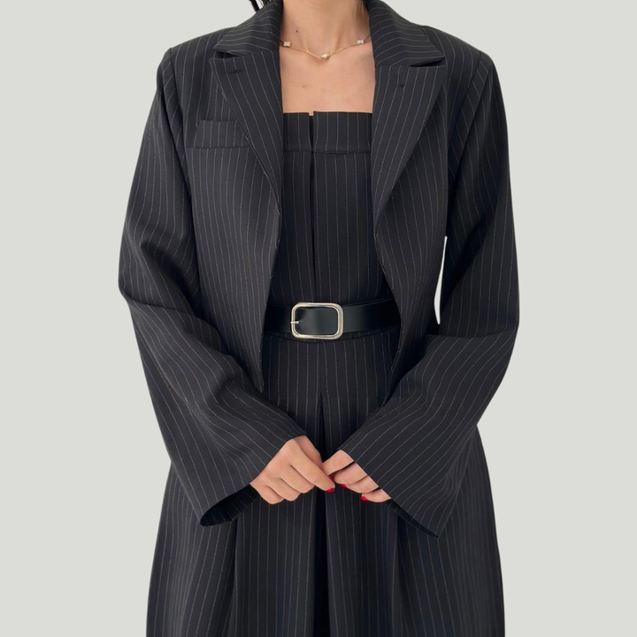 Women’s Knit Wide-Leg Jumpsuit & Blazer Set