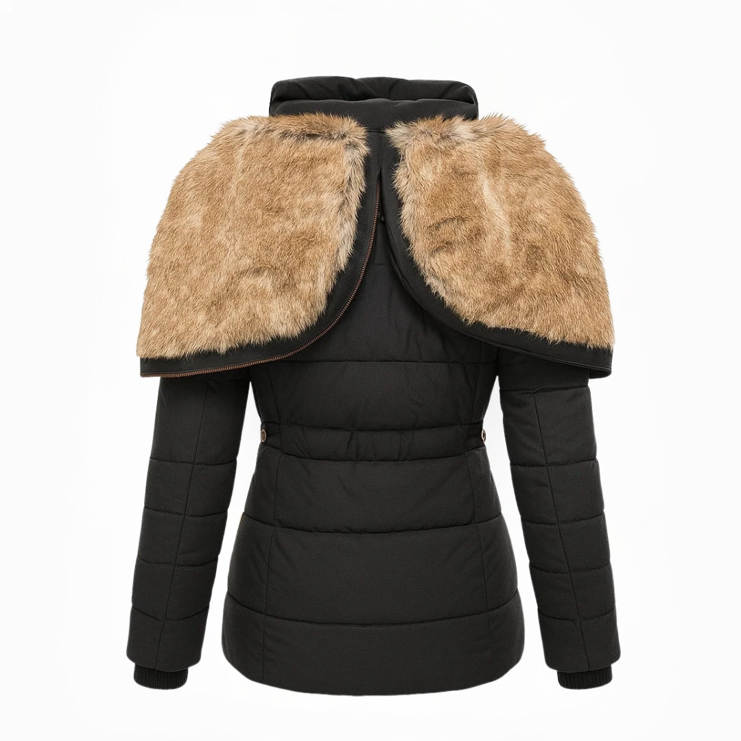 Women's Fleece Hooded Puffer Parka Jacket