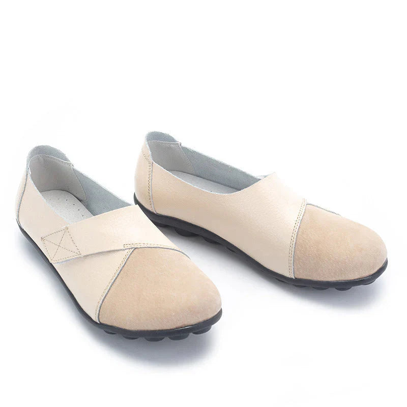 Women's Leather Loafers Walking Shoes