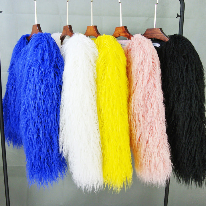 Women's Faux Fur Shag Jacket Shaggy Coat