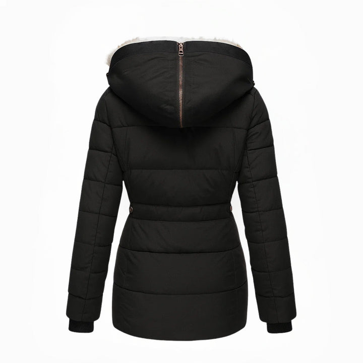 Women's Fleece Hooded Puffer Parka Jacket
