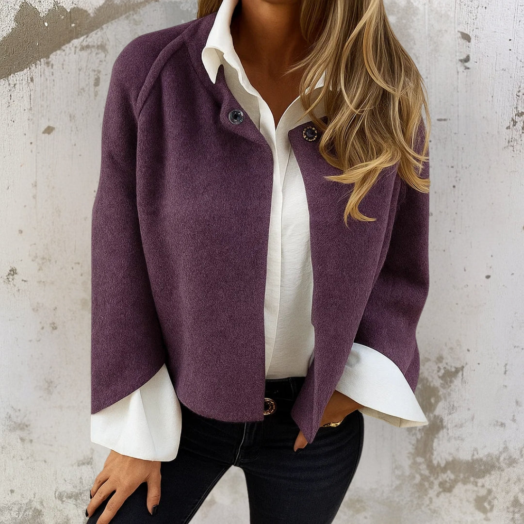 Women Knit O-Neck Cape Coat Cardigan Jacket