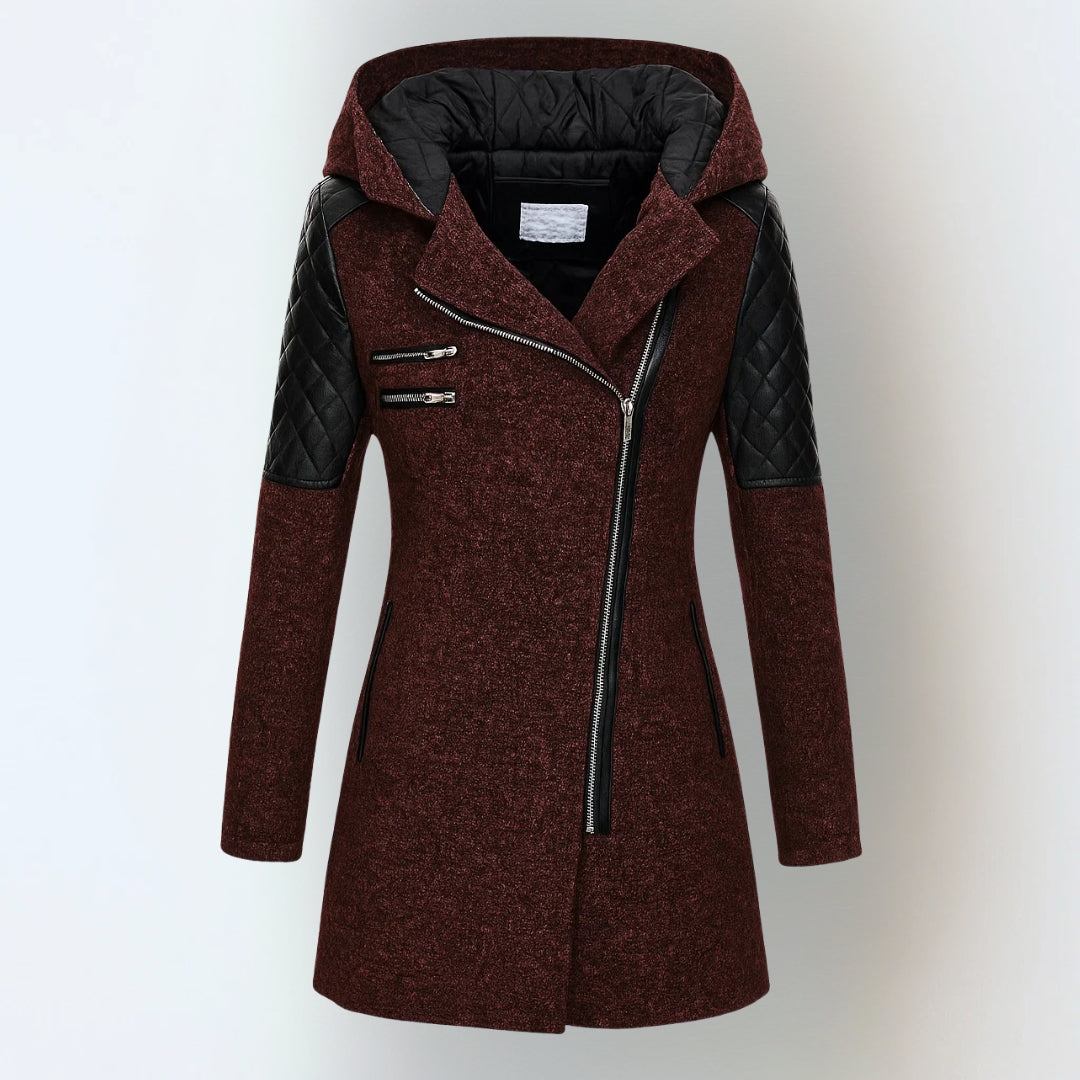 Women’s Asymmetric Zip Hooded Fleece Jacket