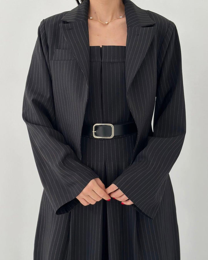 Women’s Knit Wide-Leg Jumpsuit & Blazer Set