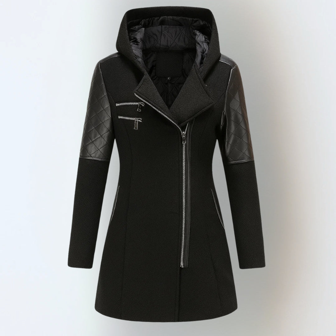 Women’s Asymmetric Zip Hooded Fleece Jacket