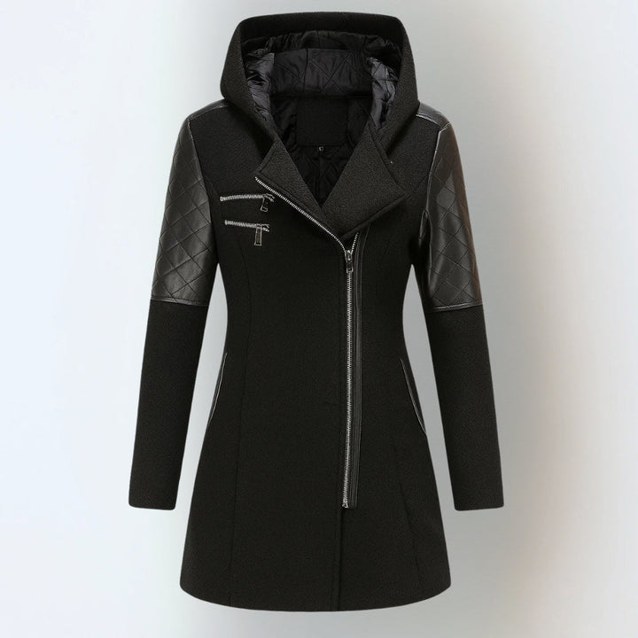 Women’s Asymmetric Zip Hooded Fleece Jacket