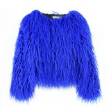 Women's Faux Fur Shag Jacket Shaggy Coat