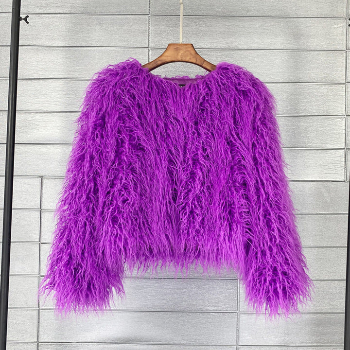 Women's Faux Fur Shag Jacket Shaggy Coat
