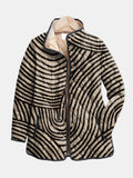 Women’s Retro-Print Quilted Fleece Jacket