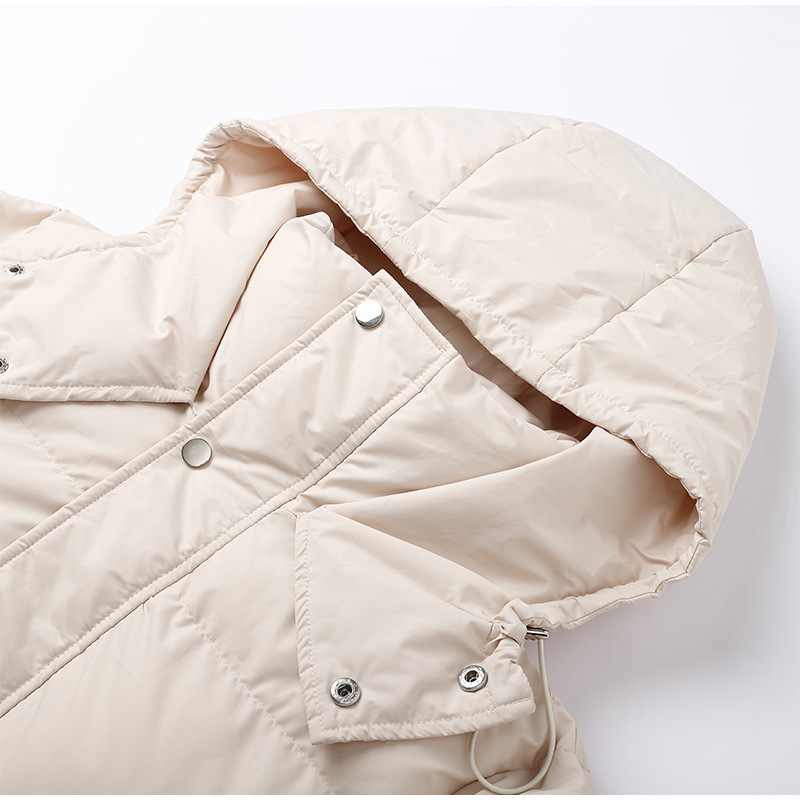 Women's Long Puffer Coat Fleece Hooded Jacket