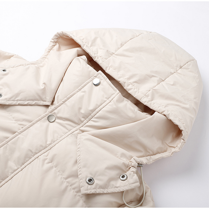 Women's Long Puffer Coat Fleece Hooded Jacket