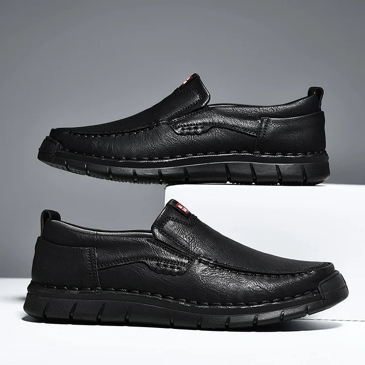 Men's Leather Slip-On Loafers Casual Shoes