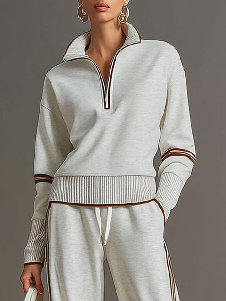 Women's Knit Two-Piece Wide Leg Lounge Set