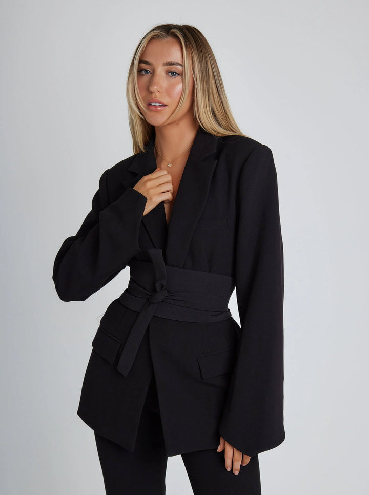 Women's Blazer Jacket Wool Mix Tailored Suit Top