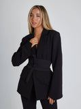 Women's Blazer Jacket Wool Mix Tailored Suit Top