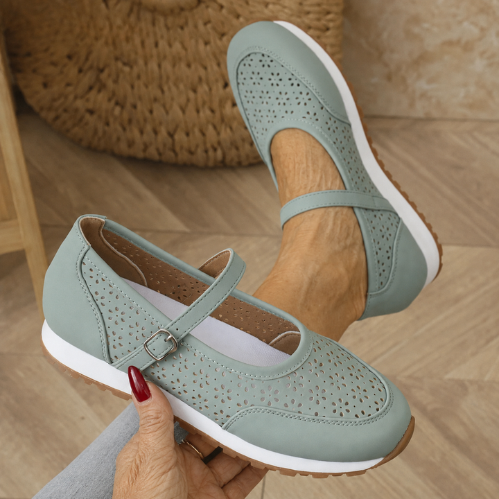 Women's Mesh Mary Jane Comfort Sneakers Flat Shoes