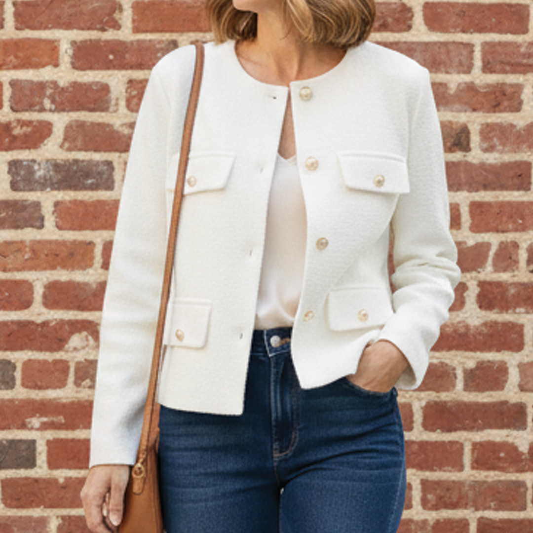 Women's Wool Cropped Jacket Blazer