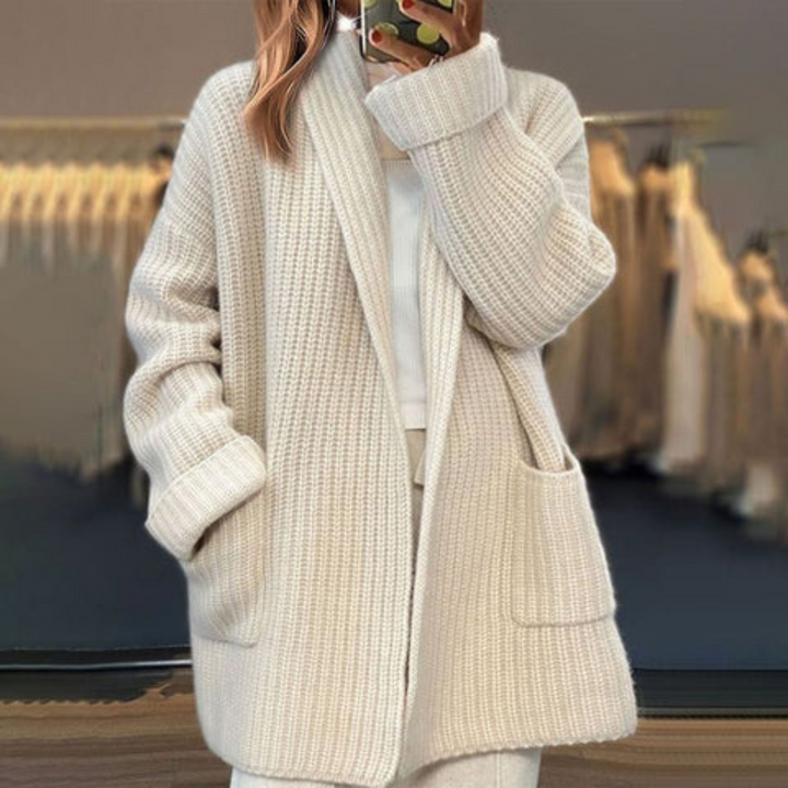 Women's Wool Knit Cardigan Jacket Oversized Sweater