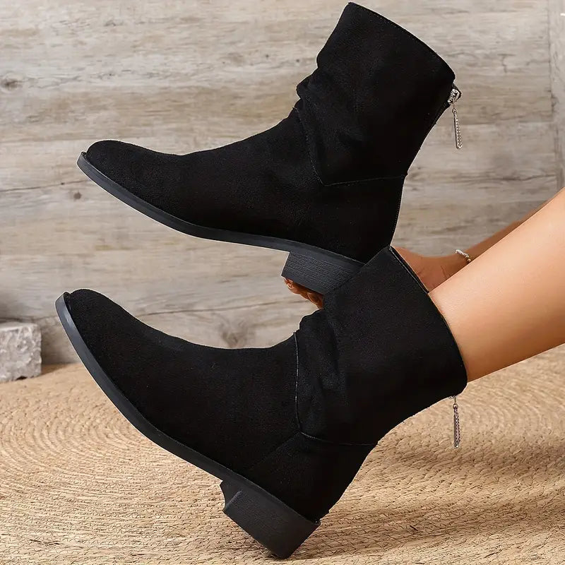 Women's Leather Orthopedic Zip-Up Ankle Boots