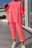 Women's Fleece Oversized Sweatshirt and Joggers 2 Piece Lounge Set
