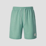 Men's Waffle Knit Casual Lounge Mesh Shorts