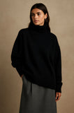 Women's Merino Wool Roll Neck Jumper Knit Pullover Sweater