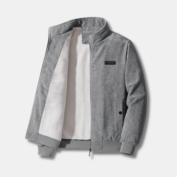 Men's Fleece Corduroy Bomber Jacket