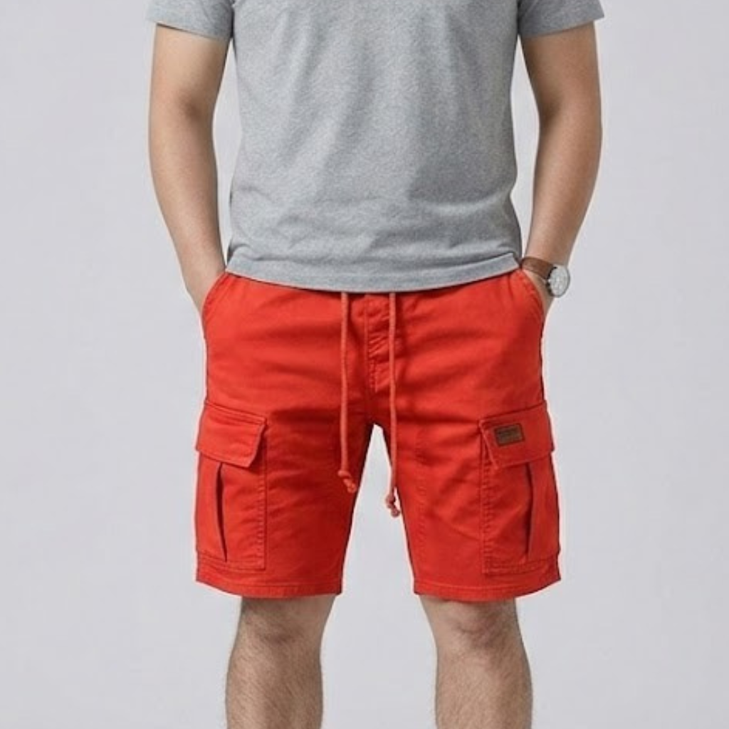 Men's Linen Casual Slim Fit Cargo Shorts