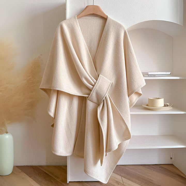 Women's Linen Draped Shawl Wrap Cape