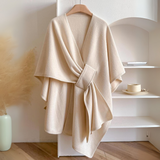 Women's Linen Draped Shawl Wrap Cape