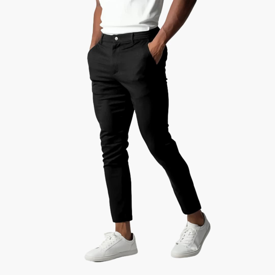 Chinos Men's Wool Slim Fit Trousers