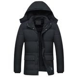 Men's Fleece Puffer Jacket Hooded Padded Coat