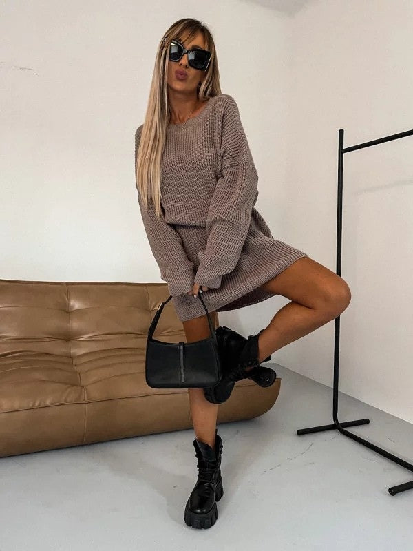 Women’s Oversized Merino Wool Tunic Sweater Dress
