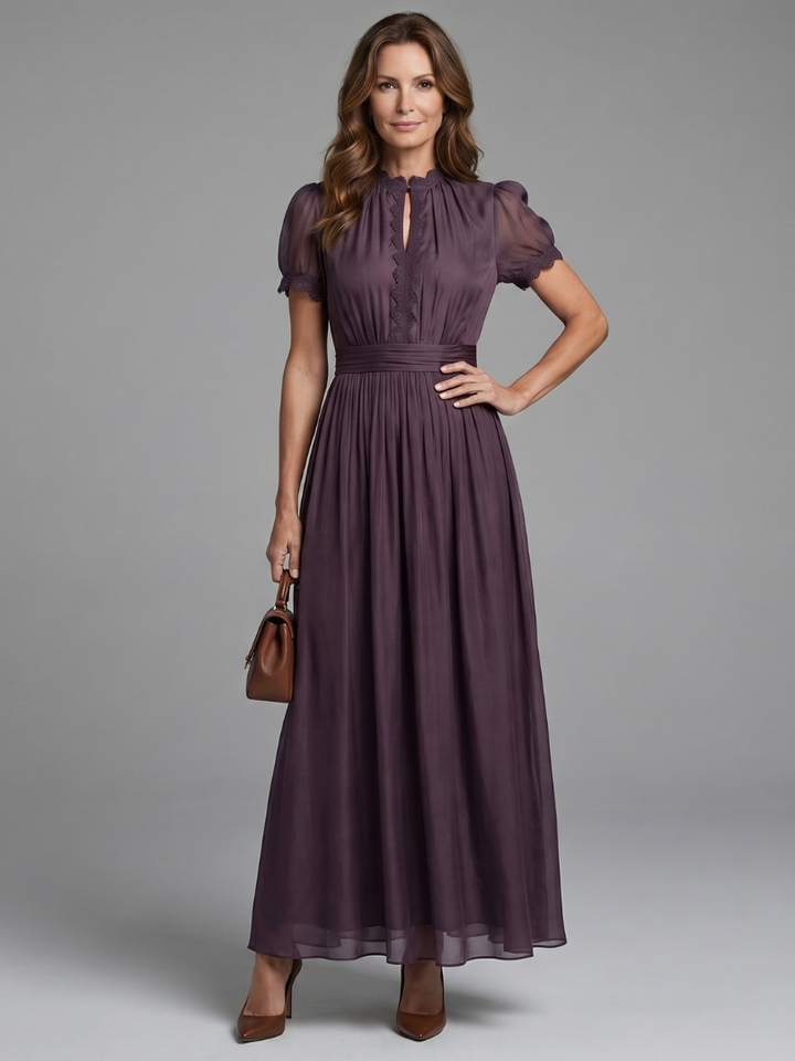 Women's Silk Maxi Dress Evening Gown