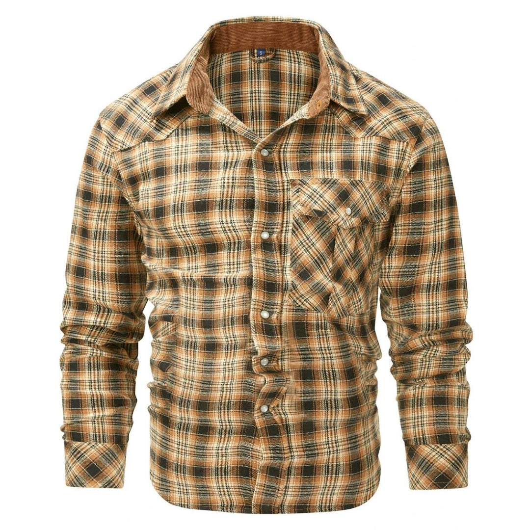 Men's Checked Fleece Lined Flannel Shirt