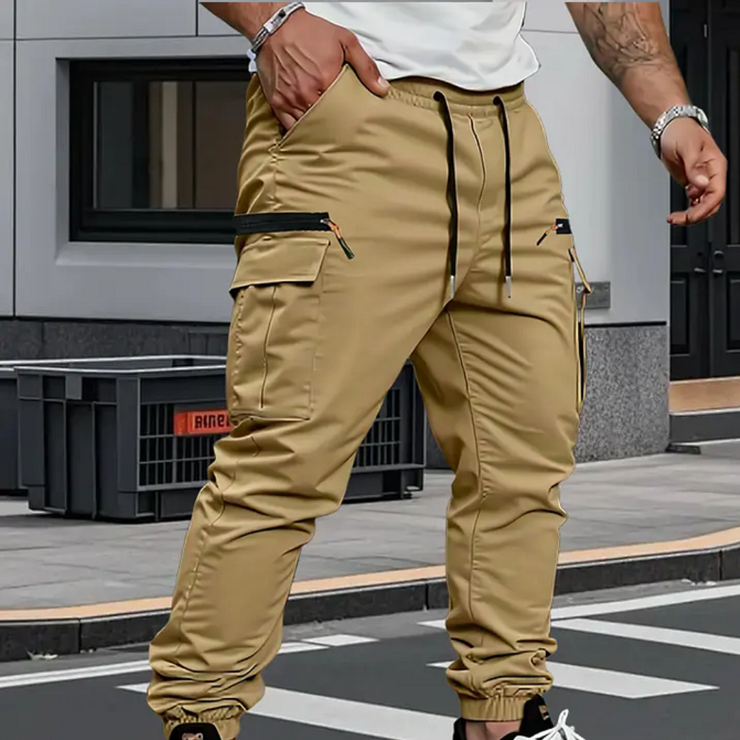 Men's Cargo Trousers Sport Casual Utility Joggers Pants