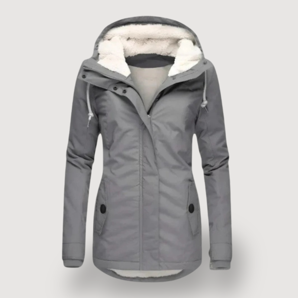 Women’s Hooded Water-Resistant Fleece-Lined Jacket