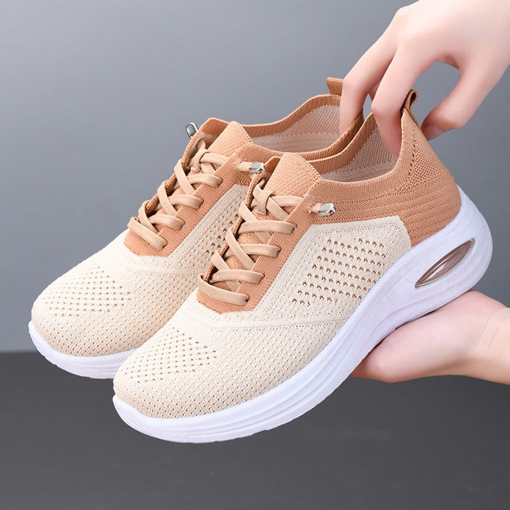Women's Knit Mesh Breathable Slip-on Shoes Running Sneakers