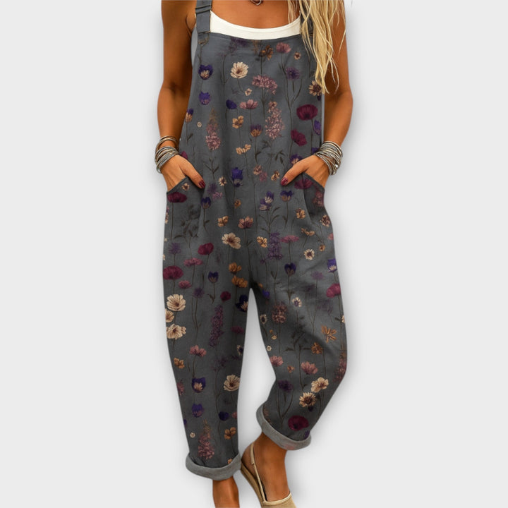 Salopette ample en denim pour femme, combinaison baggy à bretelles