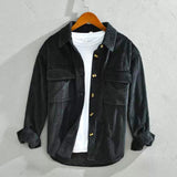 Men's Corduroy Long Sleeve Shirt Shacket